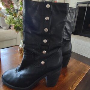 Me Too Soho Black Leather Dress Boots size 6.5